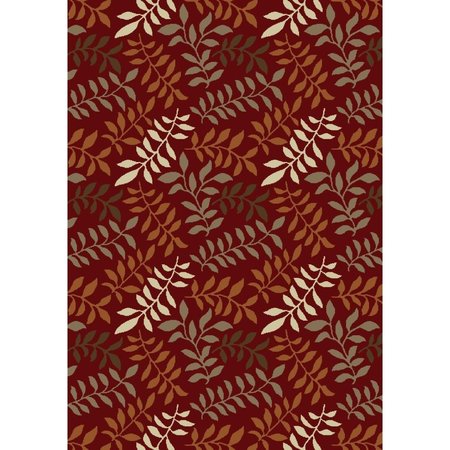 CONCORD GLOBAL 3 ft. 3 in. x 4 ft. 7 in. Chester Leafs - Red 97804